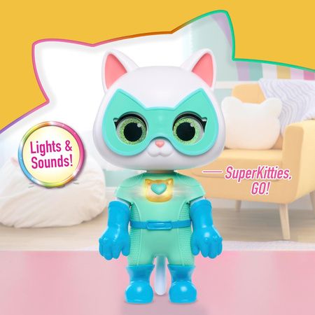 Disney Junior Superkoty Super Kitties Interaktywna Figurka Bitsy/Kizia 20 cm + akcesoria Światło Dźwięk