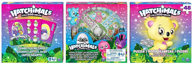 OUTLET Gra planszowa Chińczyk Hatchimals 3W1 Puzzle Spin Master USZKODZONE OPAKOWANIE