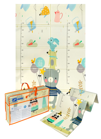 Mata Piankowa Edukacyjna Duża Składana 120x180 Xpe Zwierzątka Panda