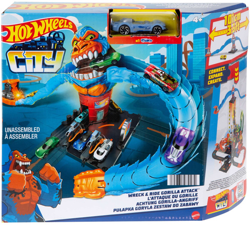 Hot Wheels City zestaw Pułapka Goryla + pojazd