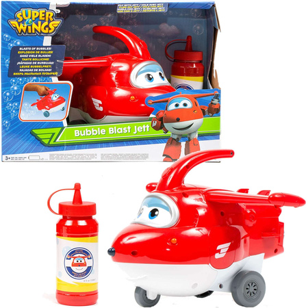 Super Wings samolot Jett Dżetek puszczający bańki mydlane