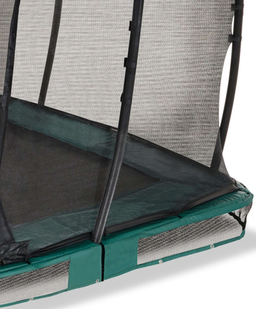 Trampolina ogrodowa z siatką zabezpieczającą do gruntu Allure Premium 244x427 cm zielona