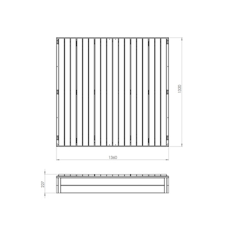 EXIT Aksent Drewniana piaskownica 136 x 132 cm