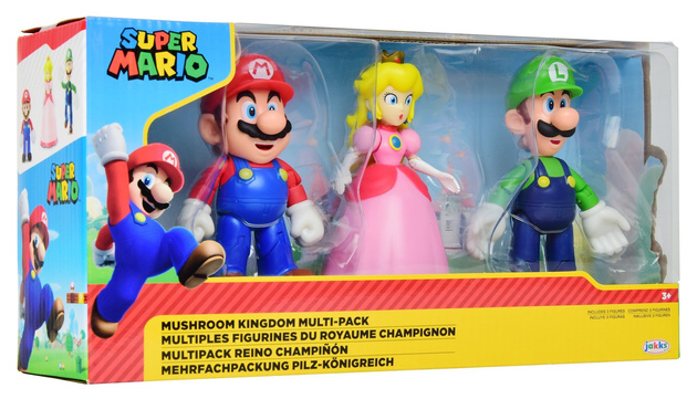 Super Mario Duże figurki Mario Luigi i księżniczki Peach 12 cm Mushroom Kingdom