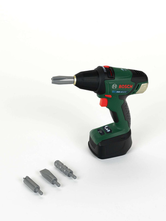 Duży zestaw małego Majsterkowicza Wiertarko-wkrętarka Bosch II dla dzieci ze światłem Klein