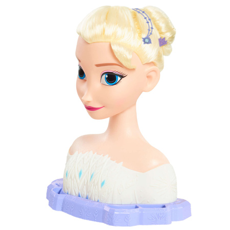 Lalka Duża Głowa do czesania i stylizacji włosów Deluxe Księżniczka Disney Elsa Kraina Lodu +akcesoria