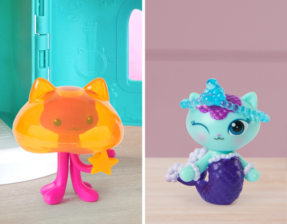 Koci Domek Gabi Film Zestaw Figurki Syrenkotka i Meduza + akcesoria Gabby's Dollhouse the Movie