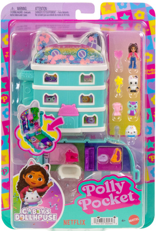 Polly Pocket Zestaw Kompaktowy z figurkami Koci Domek Gabi Gabby's Dollhouse