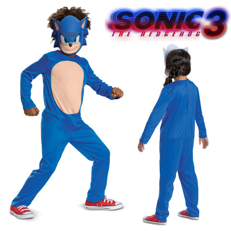 Strój karnawałowy Sonic dla chłopca dziewczynki Jeż Kostium Przebranie 127-136 cm (7-8 lat)