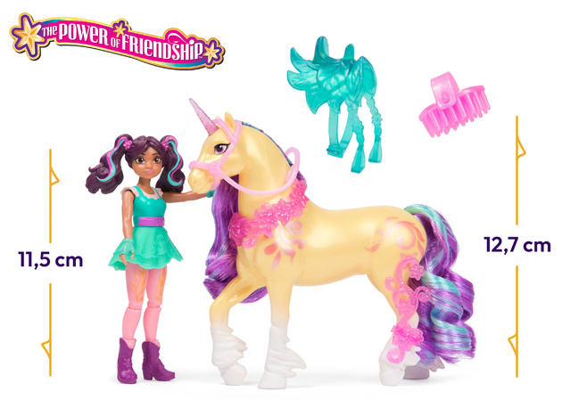 Unicorn Academy Akademia Jednorożców Zestaw Figurki Ava & Leaf dziewczyna i jednorożec + akcesoria