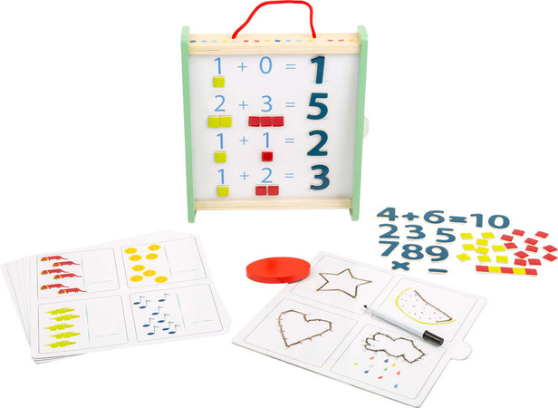 Drewniana edukacyjna tablica matematyczna 140 elementów