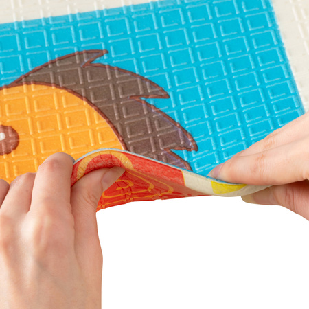 Humbi Dwustronna Składana Mata Edukacyjna z pianki XPE 120x180 Zwierzątka Żyrafy