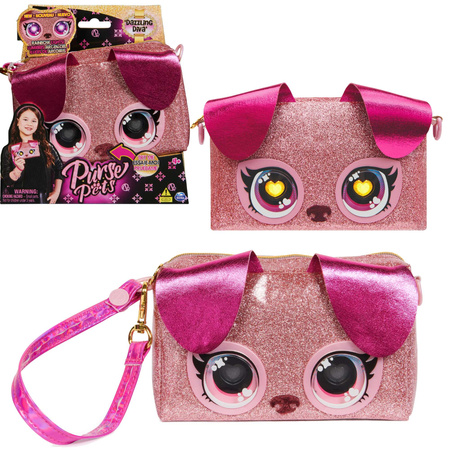 Purse Pets Dazzling Diva torebka z tęczowymi oczami
