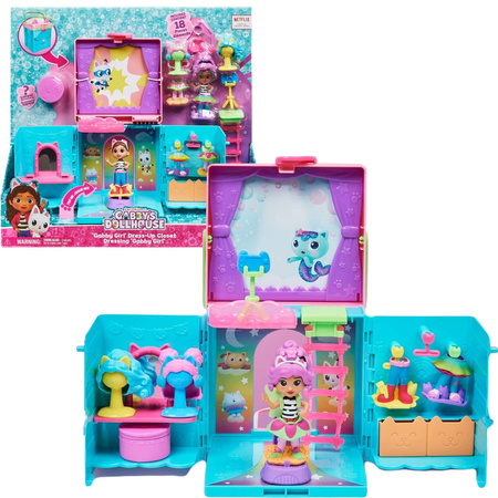 Koci Domek Gabi zestaw Tęczowa Szafa Gabby's Girl Dress-Up Closet & gry 3w1 Domino Pop-up Karty Jumbo