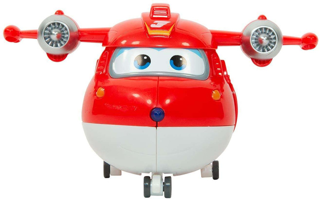 Super Wings Figurki Transformujące samolot robot Jerome (Lotek) i Jett (Dżetek)