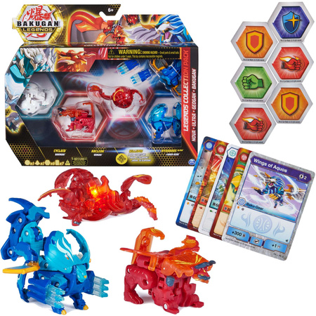 OUTLET Bakugan Legends Bitewny Zestaw Kolekcjonerski Battle Collection Pack Cycloid + 5 figurek i karty USZKODZONE OPAKOWANIE