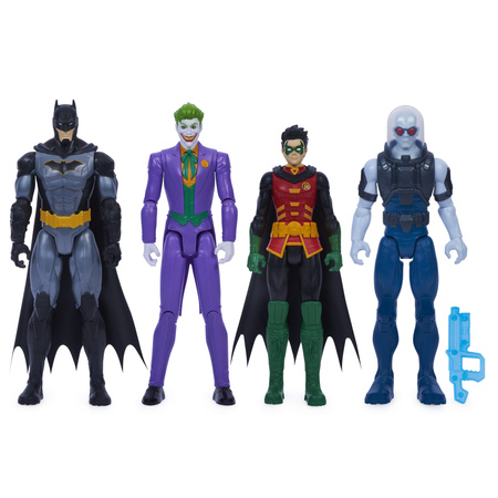 Batman DC zestaw 4 figurki akcji Batman, Robin, Joker i Mr. Freeze 30 cm