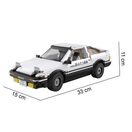 Klocki konstrukcyjne CaDA Samochód Auto wyścigowe Initial-D AE86 Toyota Trueno 1324 elementy