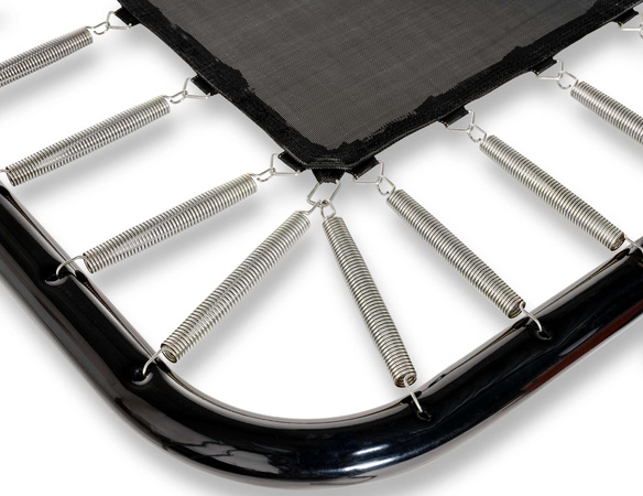 Trampolina ogrodowa z siatką zabezpieczającą i drabiną PeakPro 275 x 458 cm czarna