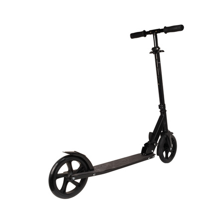Evo Dwukołowa Hulajnoga Miejska Flexi Max 200 Czarna ze Stopką i Paskiem 8+