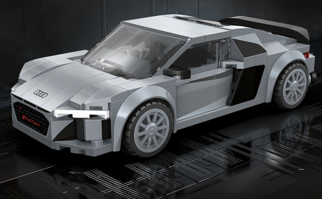 Klocki konstrukcyjne CaDA wyścigówka Samochód wyścigowy Audi R8 Coupe Auto sportowe 199 elementów