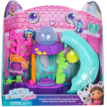 Koci Domek Gabi Film Zestaw Kolorowe Akwarium Figurki Gabi Syrenkotka + akcesoria Gabby's Dollhouse the Movie