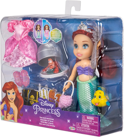 Mini lalka Disney Mała Syrenka Arielka 16 cm + akcesoria