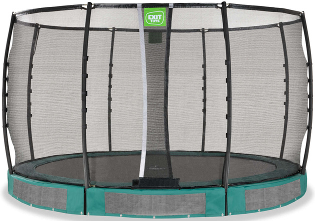 Trampolina ogrodowa z siatką zabezpieczającą do gruntu Allure Premium 366 cm zielona 