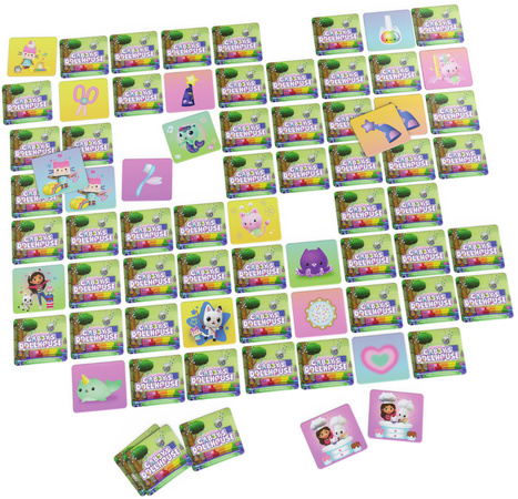 Gabby's Dollhouse Memo Koci Domek Gabi Gra Memory 72 karty postaci