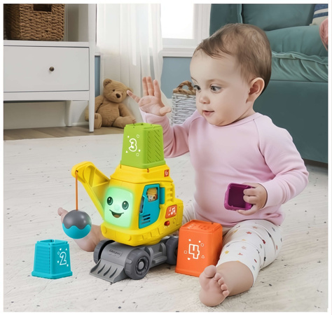 Zabawka Edukacyjna Wesoły Dźwig Układaj i licz