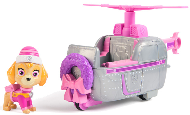 Psi Patrol świąteczny Pojazd z figurką Skye Helikopter i Figurka