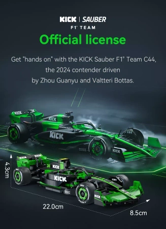 Klocki konstrukcyjne CaDA Auto sportowe wyścigowe F1 Kick Sauber 314 elementów C55032W