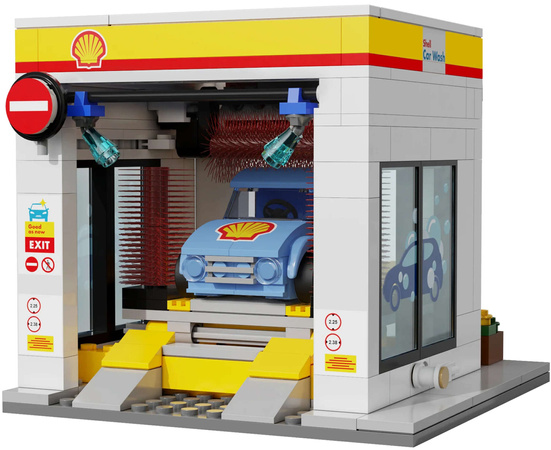 Klocki Konstrukcyjne Zestaw CaDA Shell Stacje paliw, Myjni samochodowe 2519 elementy