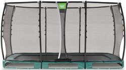 Trampolina ogrodowa z siatką zabezpieczającą do gruntu Allure Premium 214x366 cm zielona