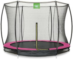 Trampolina ogrodowa z siatką zabezpieczającą Sillhouette 244 cm różowa