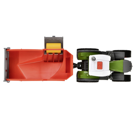 Zielony traktor z przyczepą Fendt Farm Trailer ze światłem i dźwiękiem