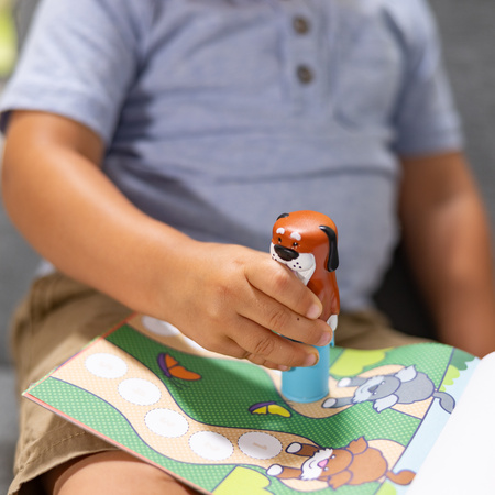 Stempel Z Naklejkami Pieski Zestaw Książeczka 300 szt. Sticker Wow Melissa Doug