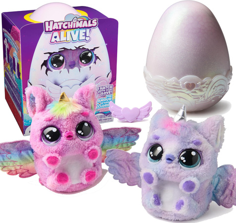 Hatchimals Alive Mystery Hatch Pufficorn- Magiczne Jajko Niespodzianka ze światłem i dźwiękiem