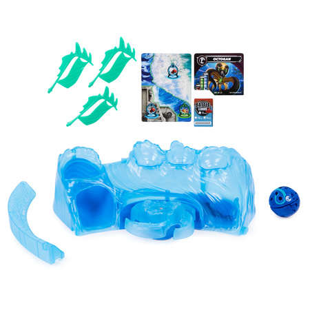 Zestaw Bakugan Training Set + Figurka Octogan Aquatic Clan Niebieski Gra strategiczna