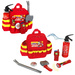 Zestaw strażacki Henry'ego z wyposażeniem Plecak i kask czerwony Hełm ochronny MSA z opuszczaną szybką