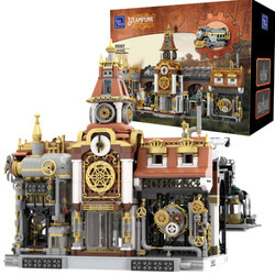 Klocki konstrukcyjne Pantasy Steampunk Stacja Kolejowa 2788 elementów