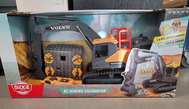 OUTLET Zdalnie sterowana koparka Volvo Construction światło i dźwięk PO ZWROCIE