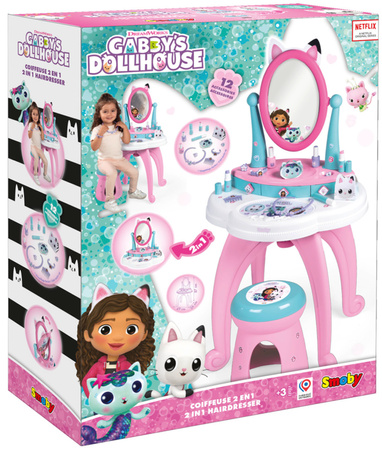 OUTLET Koci Domek Gabi Toaletka Studio Kosmetyczne Makijaż Taboret 12 akcesoriów USZKODZONE OPAKOWANIE