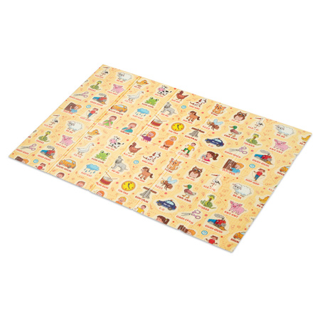 Humbi Gruba Mata Edukacyjna 2w1 z pianki XPE 180x120cm Onomatopeje polski alfabet odgłosy zwierząt nauka dźwięków