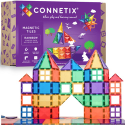 CONNETIX Rainbow Starter Pack Kreatywne klocki magnetyczne 60 elementów