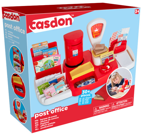 Zabawkowa poczta stoisko waga kartki dla dzieci + akcesoria 30 elementów