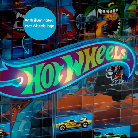 Hot Wheels Walizka Garaż na autka z Podświetlanym Logo