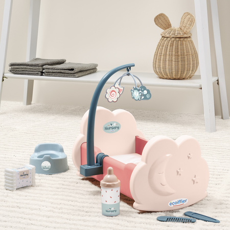 Nursery Zestaw opieki Kołyska dla lalek i akcesoria 6 elementów