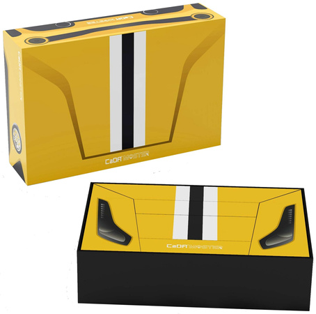 Klocki konstrukcyjne CaDA Zdalnie sterowany duży samochód Italian Super Car 59 cm Wyścigówka Auto sportowe Autko wyścigowe Pojazd żółty Światła LED 3187 elementów