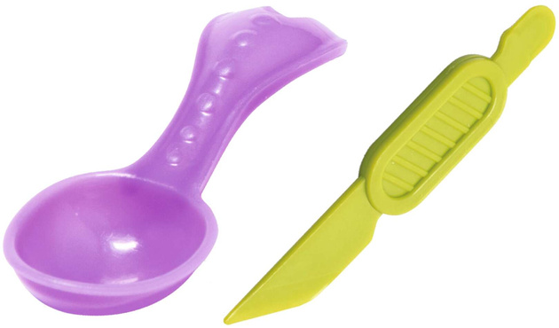 OUTLET Kolorowe lody lodziarnia zestaw masa plastyczna i akcesoria 11 elementów USZKODZONE OPAKOWANIE